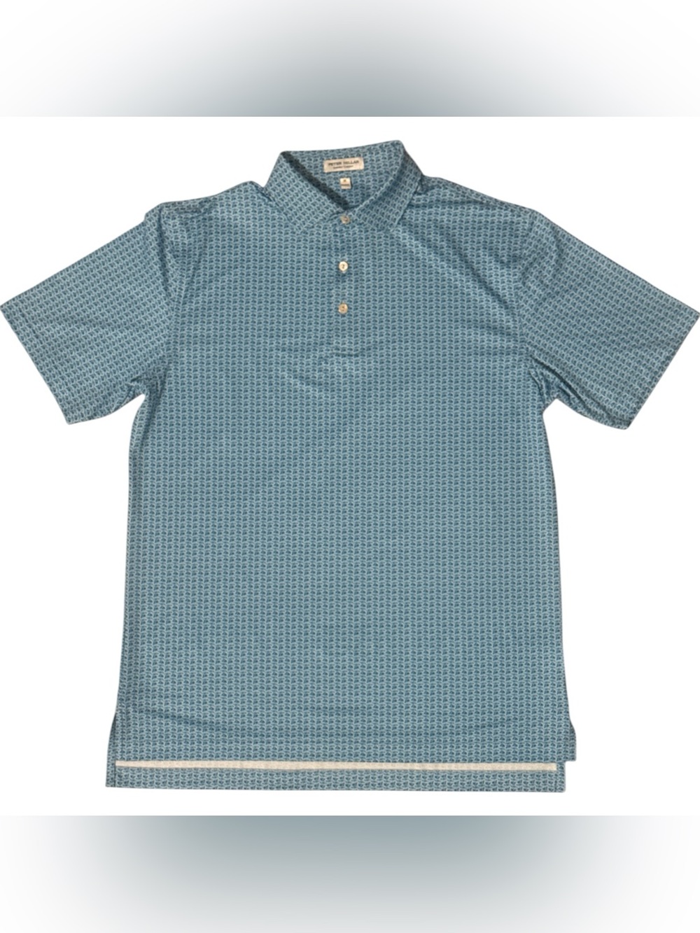 Peter Millar Summer Comfort Blue Car Print Performance Golf Polo Men’s Medium